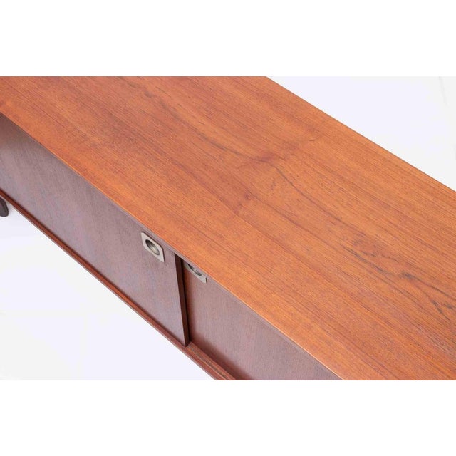 Italian Mid-Century Modern Sideboard in Teak with Four Drawers, 1960s For Sale - Image 9 of 12