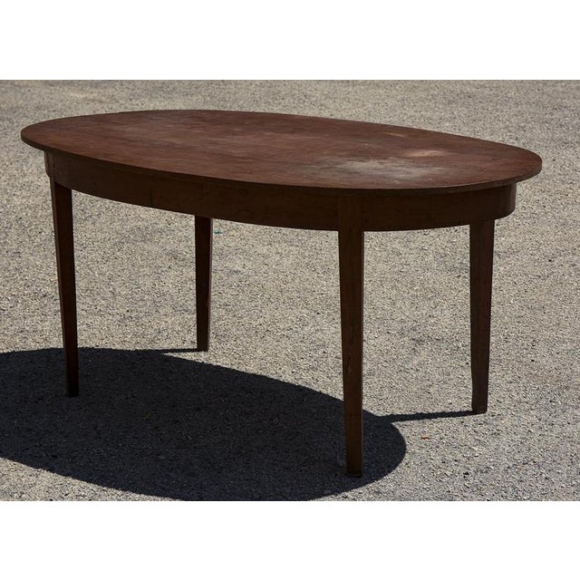 Oval Table in Cherry Wood with Pin Base, 1800s For Sale - Image 6 of 9