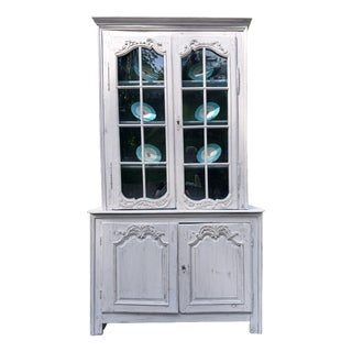 Louis XV White 2-Body Buffet, 1770s For Sale