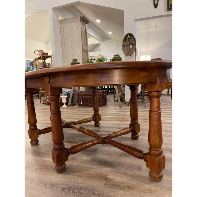 フランス アンティーク Oval Oak Table French Oval Dining Room Table | Chairish