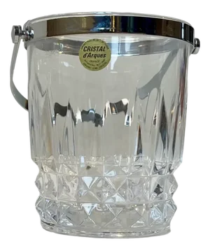 Vintage French Crystal Ice Bucket from Cristal D Arques, 1970s