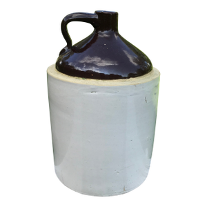 Antique Primitive 2 Gallon Moonshine Jug Crock With Salt Glaze