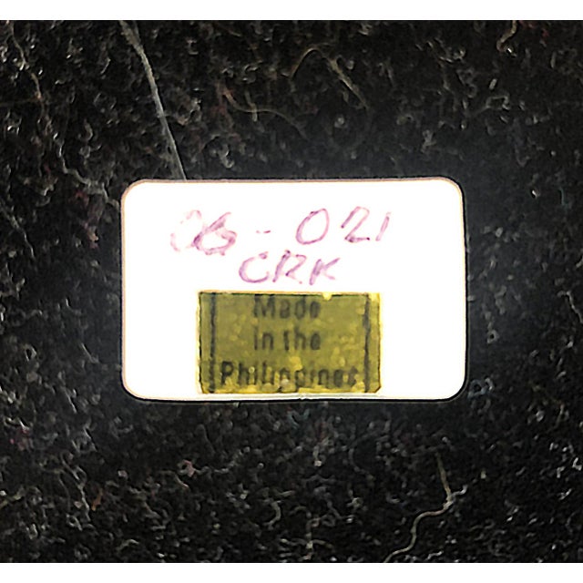 Oggetti Tessellated Coconut Shell Lidded Box With Bronze Mounts, 1990s For Sale - Image 9 of 10