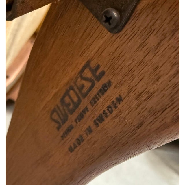 Black Mid-Century Swedish Modern Lamino Walnut Lounge Chairs - Set of 2 For Sale - Image 8 of 8