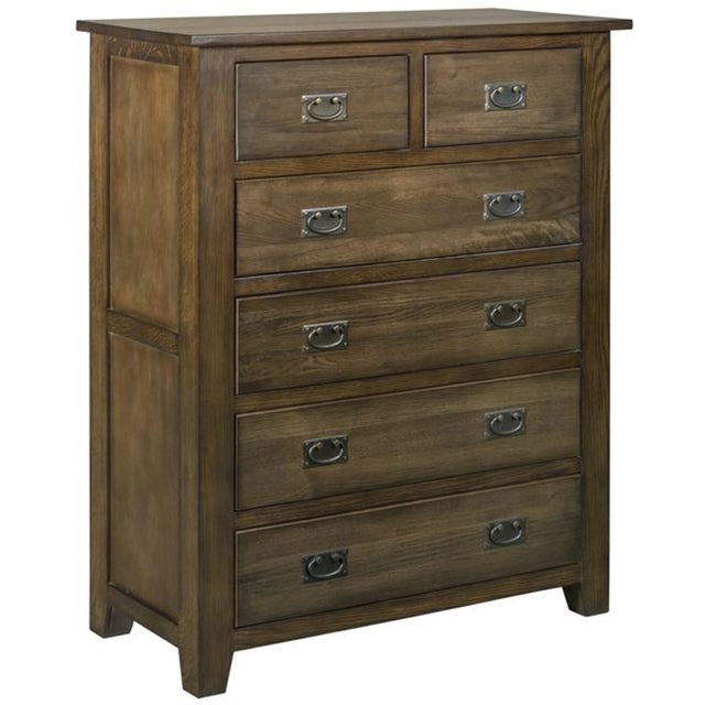 Mission Mission 6 Drawer Dresser in Walnut For Sale - Image 3 of 10