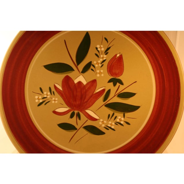 American Mid Century Stangl Pottery Magnolia Pattern 14" Serving Platter For Sale - Image 3 of 8