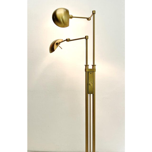 Vintage Brass Twin Double Holtkotter Floor Lamp, 1970s For Sale - Image 13 of 16