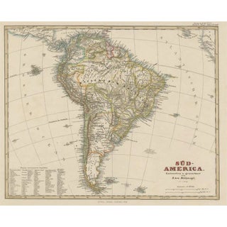 Antique Map of South America, 1859 For Sale