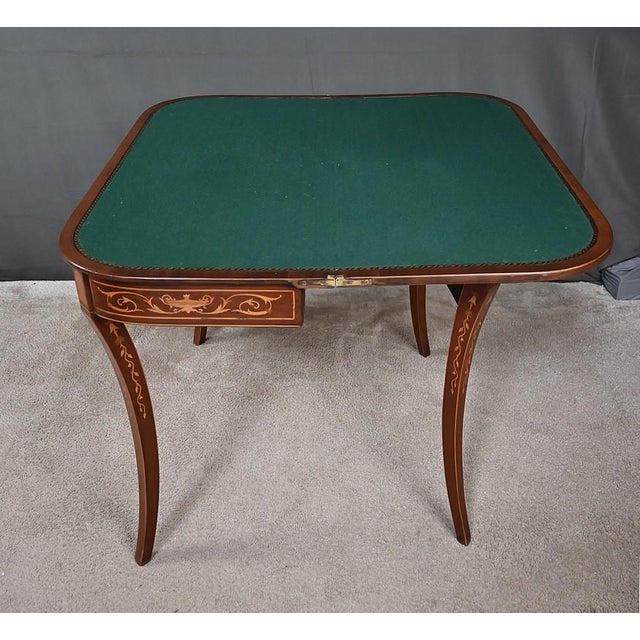 Mahogany Game Console Table, 1920s For Sale - Image 14 of 18