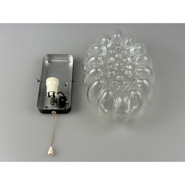 Space Age Wall Lamp in Glass & Metal, 1970s For Sale - Image 6 of 18