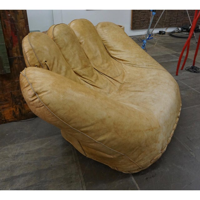 1970s Vintage Leather "Joe" Baseball Glove Chair Chairish