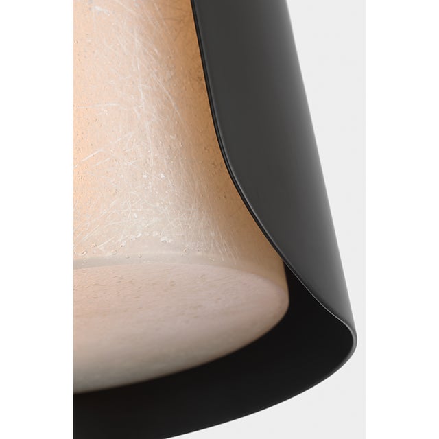 Anne-Marie Barton for Visual Comfort Signature Armise 14" Sconce in Matte Carbon with Nova Frost For Sale In Houston - Image 6 of 10