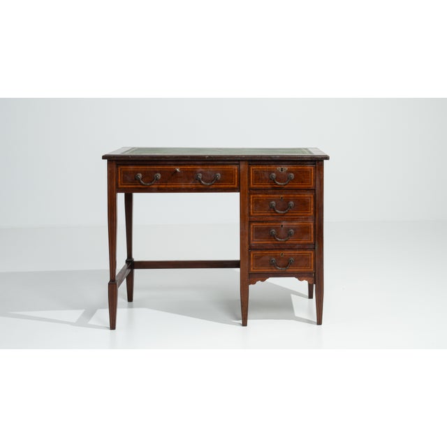 Edwardian Desk With Leather Top For Sale - Image 10 of 10