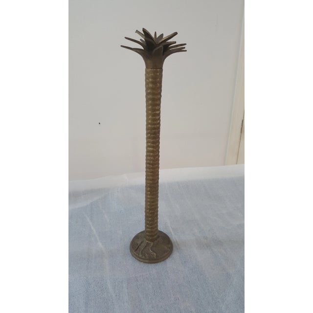 Maitland - Smith Maitland Smith Palm Tree Candle Holder For Sale - Image 4 of 7