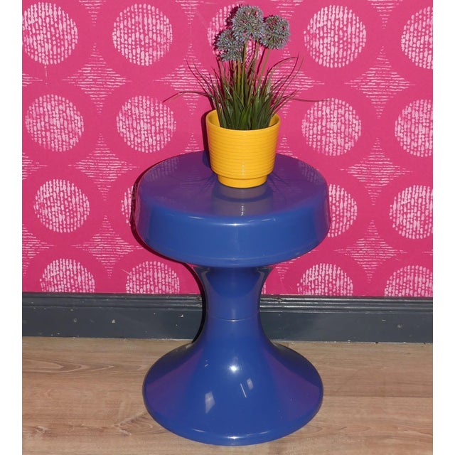 Blue Vintage Bathroom Stool by Emsa Blau, 1970s For Sale - Image 8 of 11