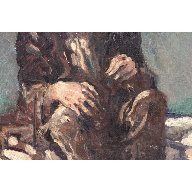 Textile Frank Earle Schoonover The Four Witch Men Signed Illustrative Oil Painting 1924 For Sale - Image 7 of 12