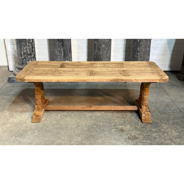 French Farmhouse Dining Table in Oak, 1920 For Sale - Image 11 of 18