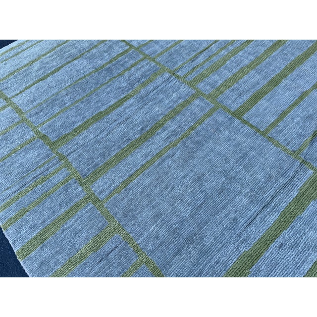 12ft X 15ft Stark Abstract Stipe Area Rug With Fika Weave For Sale - Image 17 of 18