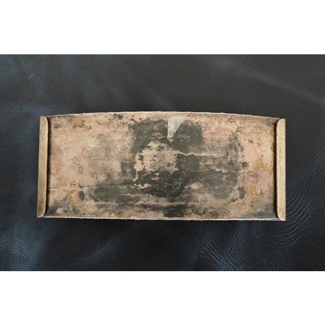Roycroft Arts & Crafts Silver Finished Hammered Copper Rocker Blotter For Sale In South Bend - Image 6 of 10