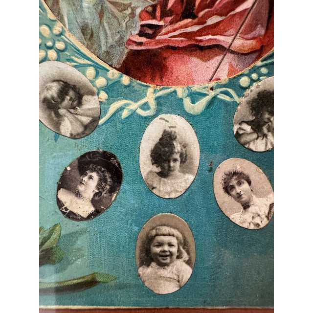 Late 19th Century Antique Victorian Scrapwork Floral Chromolithograph Collage Framed Folk Art For Sale - Image 5 of 10