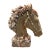 Seashell Encrusted Horse Head Bust Statue For Sale