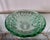 Mid-Century Modern Vintage Green Cut-Glass Decorative Bowl For Sale - Image 3 of 3
