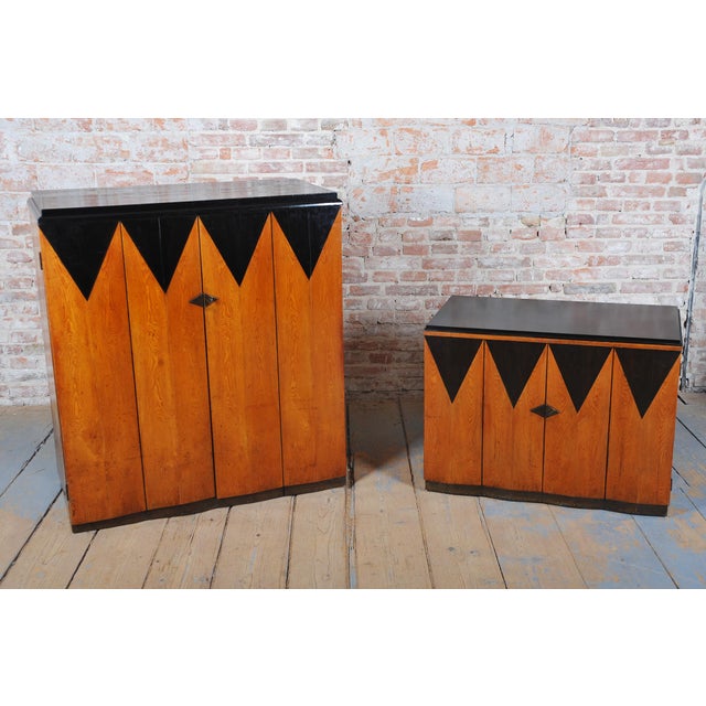 Metal Art Deco Sideboards in Mahogany by J. Gočár for Pud, Czech, 1890s, Set of 2 For Sale - Image 7 of 15
