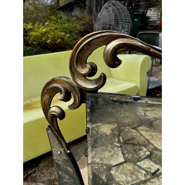 Mid 20th Century Large Hollywood Regency Style Mirror For Sale In Saint Louis - Image 6 of 8