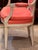 Burnt Orange Pair of Vintage Painted French Armchairs With Oval Backs For Sale - Image 8 of 9
