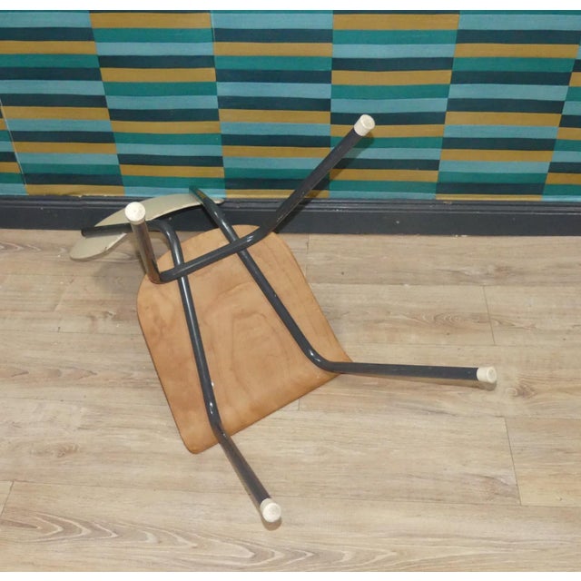 Wood Industrial Style Chair in Plywood, Netherlands, 1960s For Sale - Image 7 of 8