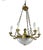 Italian 8-Light Chandelier in Brass and Glass, 1960s For Sale