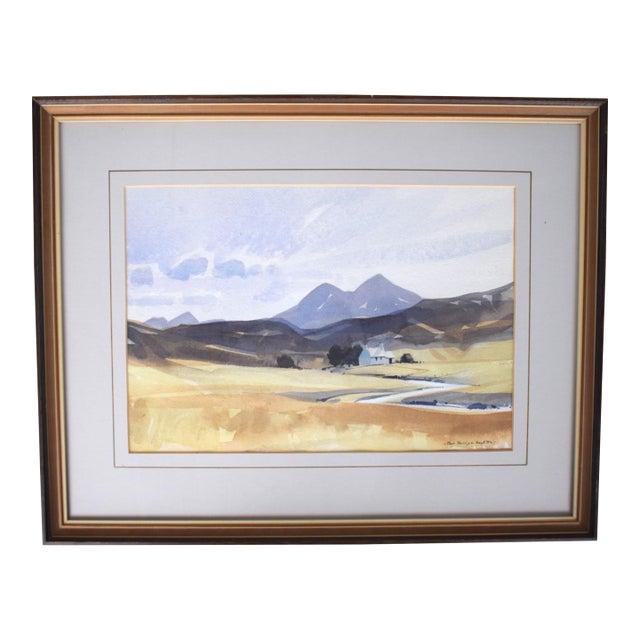 Scottish Landscape Burnside, Knockan, Elphin, by Lairg 1986 For Sale