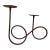 Double Loop Brown Metal Candle Holder For Sale