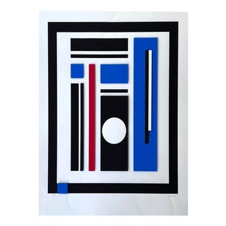 Geneviève Claisse, Geometric Composition, 1980s, Silkscreen For Sale