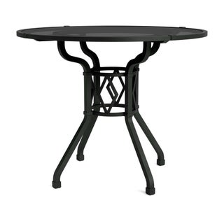 Brown Jordan Venetian 36" Round Dining Table in Black Jade For Sale