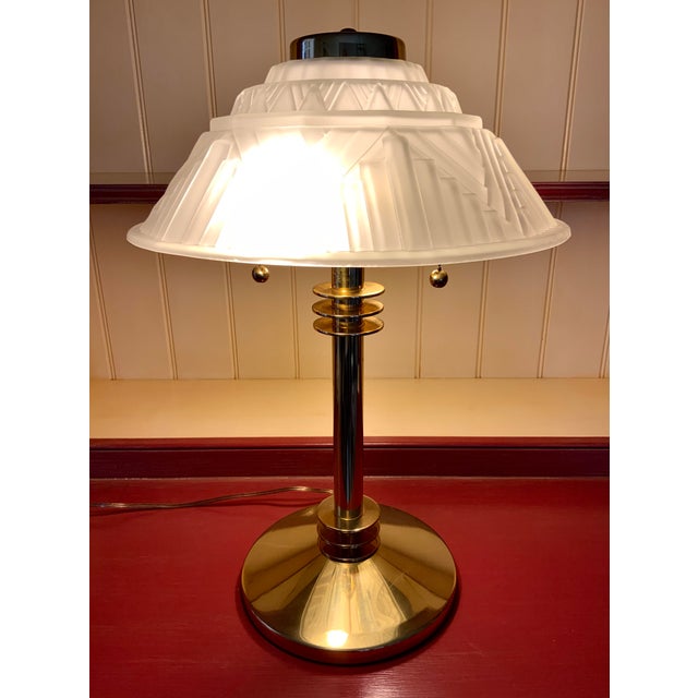 Vintage French Art Deco Table Lamp For Sale - Image 4 of 12