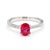 Metal Gia 1.25 Carat Burma Ruby & Pave Diamond 18k White Gold Ring, Size 7 For Sale - Image 7 of 12