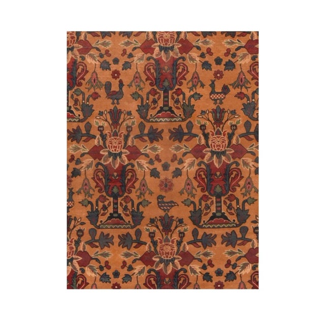 Traditional Antique Kerman Rug 8'10'' x 11'11'' For Sale - Image 3 of 3