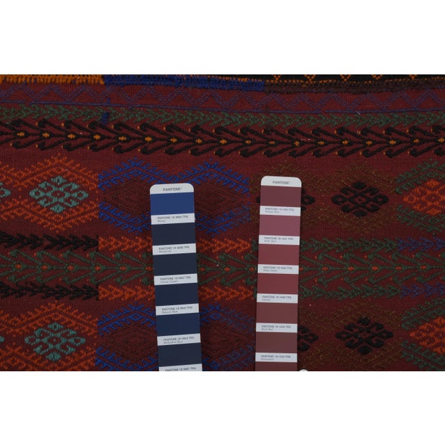 Vintage Brown Turkish Jajim Kilim Runner Rug 4'1" X 17'3" For Sale - Image 12 of 13