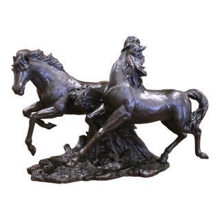 Mid 20th Century Mid-Century Bronze Horse Sculpture Signed David Alan Jones Limited Edition 4/8 For Sale