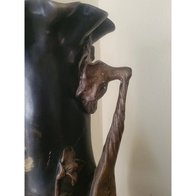 Mid 20th Century Vintage Bronze Urn/Vase For Sale In Dallas - Image 6 of 11
