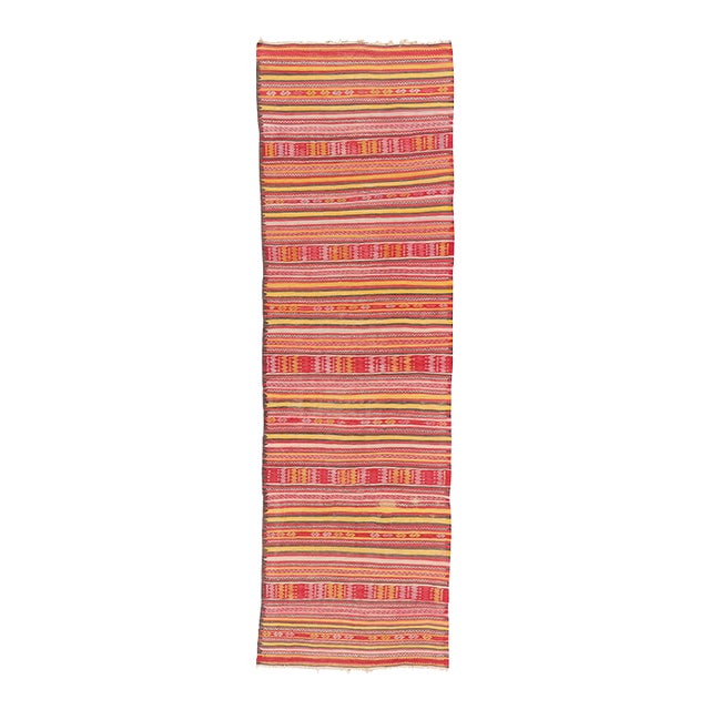 Vintage Turkish Kilim Rug - 02'07 X 08'02 For Sale