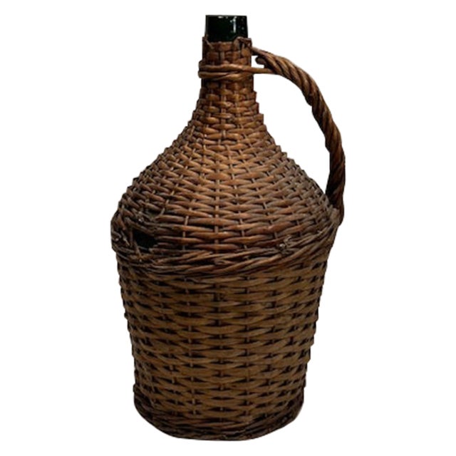 Vintage Wicker Demi John Jug #118 For Sale