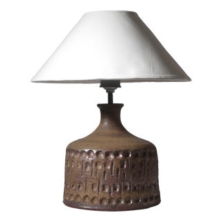 White Ceramic Shade Table Lamp, 1960s For Sale