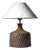 White Ceramic Shade Table Lamp, 1960s For Sale