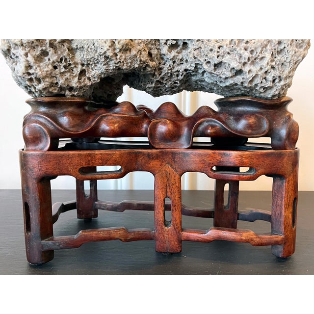 Rare Chinese Kun Scholar Stone on Display Stand For Sale - Image 4 of 18