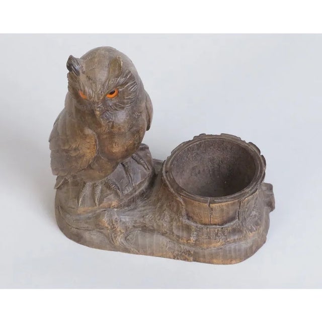 1910s Circa 1910 Black Forest Owl For Sale - Image 5 of 7