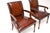 Vintage Georgian Style Leather Armchairs, 1950, Set of 2 For Sale - Image 3 of 8
