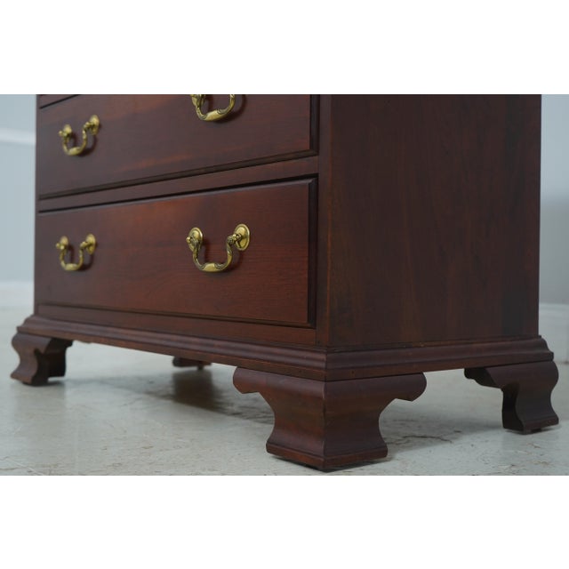 Pair of Pennsylvania House Cherry 3-Drawer Chest Nightstands For Sale - Image 10 of 18