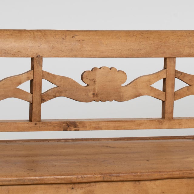 Mid 19th Century 19th Century Swedish Pine Bench With Storage For Sale - Image 5 of 18